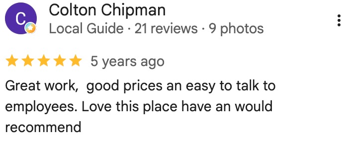 Google Review Screenshot