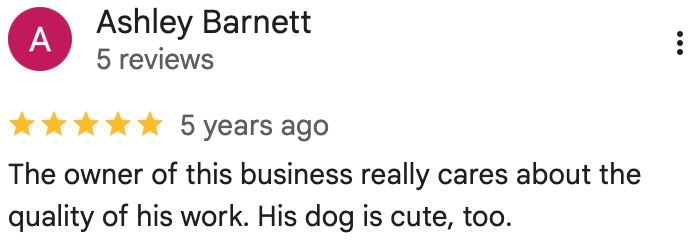 Google Review Screenshot